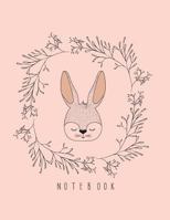 Notebook: Bunny on pink white cover and Dot Graph Line Sketch pages, Extra large (8.5 x 11) inches, 110 pages, White paper, Sketch, Draw and Paint 1720498334 Book Cover