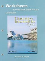 Worksheets for Classroom or Lab Practice for Elementary and Intermediate Algebra 032162730X Book Cover