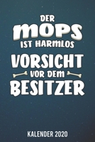 Kalender 2020: Mops A5 Kalender Planer für ein erfolgreiches Jahr - 110 Seiten (German Edition) 167287677X Book Cover