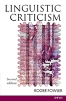 Linguistic Criticism (Opus) 0192892614 Book Cover