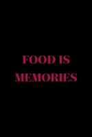 Food Is Memories: All Purpose 6x9" Blank Lined Notebook Journal Way Better Than A Card Trendy Unique Gift Solid Black Cooking 1694699617 Book Cover