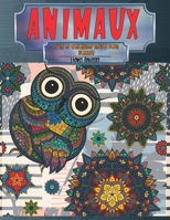 Livre de coloriage adulte pour hommes - Lignes épaisses - Animaux B08VXKTDRW Book Cover