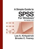 A Simple Guide to SPSS  for Version 16.0 049559766X Book Cover