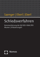 Schiedsverfahren: Kommentierung Der 1025-1066 Zpo. Muster U Erlauterungen 3848746239 Book Cover