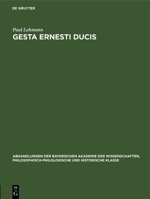 Gesta Ernesti ducis (German Edition) 3486756206 Book Cover