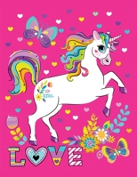 Love: A Valentine Themed coloring book Featuring 30+ Cute Unicorn Page to Draw B08SYWV8QC Book Cover