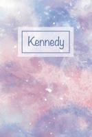 Kennedy: First Name Personalized Notebook, College Ruled (Lined) Journal, Cute Pastel Notepad with Marble Pattern for Girls, Teens and Women 1076911218 Book Cover