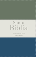 Biblia RVR 1960 Letra Grande Tamaño Manual Tricolor Verde Oscuro Crema Turquesa Oscuro con Cierre e Índice (Bible RVR 1960 Large Print Handsize ... Indexed with Zipper (Spanish Edition) 8418853395 Book Cover