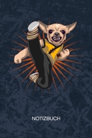 Notizbuch: A5 Kariert - Chiwawa Liebhaber Heft - Hunde Notizheft 120 Seiten KARO - Bissiger Hund Notizblock Chihuahua Kungfu Motiv - Hundefreunde Geschenk 1704012740 Book Cover
