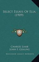 Select essays of Elia 1016909381 Book Cover