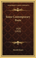 Some Contemporary Poets (1920) 0548600996 Book Cover