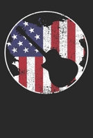 Notebook: USA Flag Guitar Dot Grid 6x9 120 Pages 1687313598 Book Cover