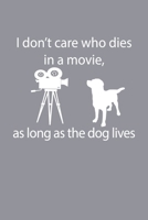 Funny I Don't Care Who Dies In A Movie As Long As The Dog Lives Notebook: Blank Lined Journal (Best Dog Lover Gift): 6 x 9 inches // 120 Lined Blank Pages // College Ruled 1711352063 Book Cover