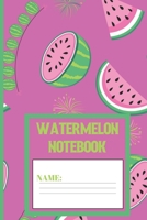 Watermelon Notebook: Watermelon gifts: cute Hopbush color pattern blank Lined notebook/Journal to write in. 1692653415 Book Cover
