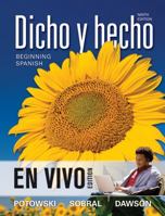 Dicho y Hecho: En Vivo Edition Beginning Spanish with Personal Native-Speaker Coaching 1118171217 Book Cover