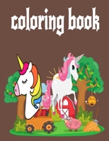 Coloring Book: 8,5 x 11 inches 71 pages unicorn coloring book for kids ages 4-8 beautiful unicorn B08H5FV235 Book Cover