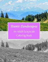 Scenic Landscapes: An Adult Grayscale Coloring Book: 53 Beautiful Images For Colorists Of All Skills Level 1688644350 Book Cover