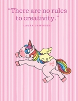 Sketchbook: Little Unicorn Pink Book Background, Unicorn You Are Your Only Limit: Large Blank Sketchbook / 110 Pages / 8.5" x 11" / for kids drawing, Sketching & Crayon Coloring 1658772210 Book Cover