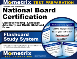 Flashcard Study System for the National Board Certification Literacy Reading - Language Arts Early and Middle Childhood Exam: National Board Certification Test Practice Questions and Review for the Nb 1610722159 Book Cover