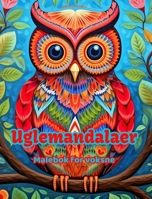 Uglemandalaer Malebok for voksne Antistress-mønstre som oppmuntrer til kreativitet: Mystiske bilder av ugler som lindrer stress og balanserer sinnet B0CQFBS3H8 Book Cover