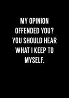 My Opinion Offended You? You Should Hear What I Keep To Myself.: Funny Gag Gifts For Coworkers Notebook (Dot Grid Journal & Weekly Planner) 1673975771 Book Cover