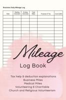 Mileage Log Book: IRS-Compliant Tracker for Business, Medical, Charity and Church Miles | Vehicle Expense Log with Odometer and Trip Record for Tax-Deductible Miles 1960427490 Book Cover