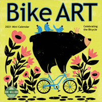 Bike Art 2021 Mini Wall Calendar: In Celebration of the Bicycle (7" x 7", 7" x 14" open) 163136703X Book Cover
