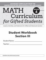 Math Curriculum for Gifted Students: Lessons, Activities, and Extensions for Gifted and Advanced Learners, Student Workbooks, Section III (Set of 5): 1646320255 Book Cover