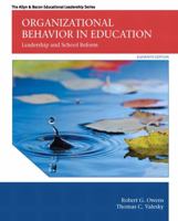Organizational Behavior in Education: Adaptive Leadership and School Reform 0205380859 Book Cover