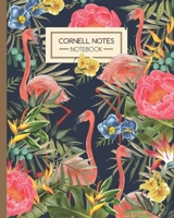 Cornell Notes Notebook: Pink Flamingo & Tropical Plants - Journal Note Taking System - Gift Idea for School Students College University (8"x10" 120 Pages) 1697813100 Book Cover