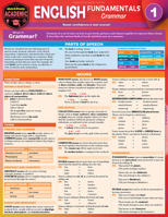 English Fundamentals 1 - Grammar: a QuickStudy Language Arts Laminated Reference Guide 142324804X Book Cover