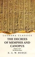 The Decrees of Memphis and Canopus The Rosetta Stone Volume 2 of 3 1639239820 Book Cover