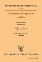 Walther Von Der Vogelweide: Gedichte 3110501430 Book Cover