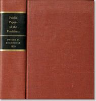 Public papers of the Presidents of the United States: Dwight D. Eisenhower, 1959; containing the public messages, speeches, and statements of the President, January 1 to December 31, 1959 0160588537 Book Cover