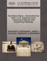 Adult Book Store v. Sensenbrenner (M.E.) U.S. Supreme Court Transcript of Record with Supporting Pleadings 127058815X Book Cover
