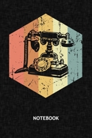 NOTEBOOK: Retro Collector Note Book Grid-lined 6x9 - Retro Journal A5 Gridded - Vintage Lover Planner Antique Telephone 120 Pages SQUARED - Antique ... Phone Soft Cover - 90s Kids Birthday Present 1704356768 Book Cover