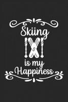 Skiing Is My Happiness: College Ruled Notebook (6x9 inches) with 120 Pages For Skiers 1671896491 Book Cover