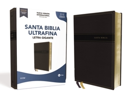NVI Santa Biblia 2022 Ultrafina,  Letra Gigante, Leathersoft, Negro, Palabras de Jesús en Rojo 0829771840 Book Cover