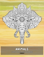 Mandala Coloring Book for Pens and Markers - Animals B08WP27DM2 Book Cover