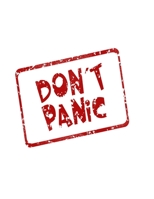 Don't panic: Blank - Journal - Large 8.5 x 11 inches - 100 pages 1699042276 Book Cover