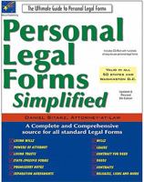 Personal Legal Forms Simplified: The Ultimate Guide to Personal Legal Forms 189294961X Book Cover
