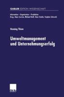 Umweltmanagement Und Unternehmungserfolg 3824471779 Book Cover