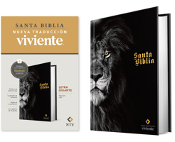 Biblia letra gigante NTV con Filament, León (Tapa dura, Letra Roja) (Spanish Edition) B0H579899V Book Cover