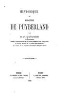 Historique Du Monast�re de Puyberland 3563148937 Book Cover