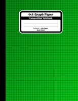 4x4 Graph Paper Composition Notebook: Square Grid or Quad Ruled Paper. Large Size Notebook, Green Squares Book Cover. 171121437X Book Cover