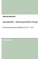 Literarkritik - alttestamentliche Exegese: Die Errettung Israels am Schilfmeer Ex 13,17 - 14,31 3640466063 Book Cover
