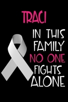 TRACI In This Family No One Fights Alone: Personalized Name Notebook/Journal Gift For Women Fighting Lung Cancer. Cancer Survivor / Fighter Gift for the Warrior in your life Writing Poetry, Diary, Gra 1702423565 Book Cover