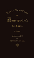 Kurze Anweisung Zur Hausapotheke Des Laien 3662319993 Book Cover