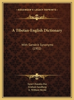 Tibetan-English Dictionary (With Sanskrit Synonyms) 2005 Edition, 1164553917 Book Cover