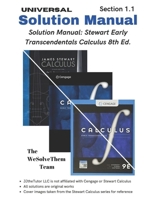 Solution Manual: Stewart Early Transcendentals Calculus 8th Ed.: Chapter 1 - Section 1 1983135135 Book Cover